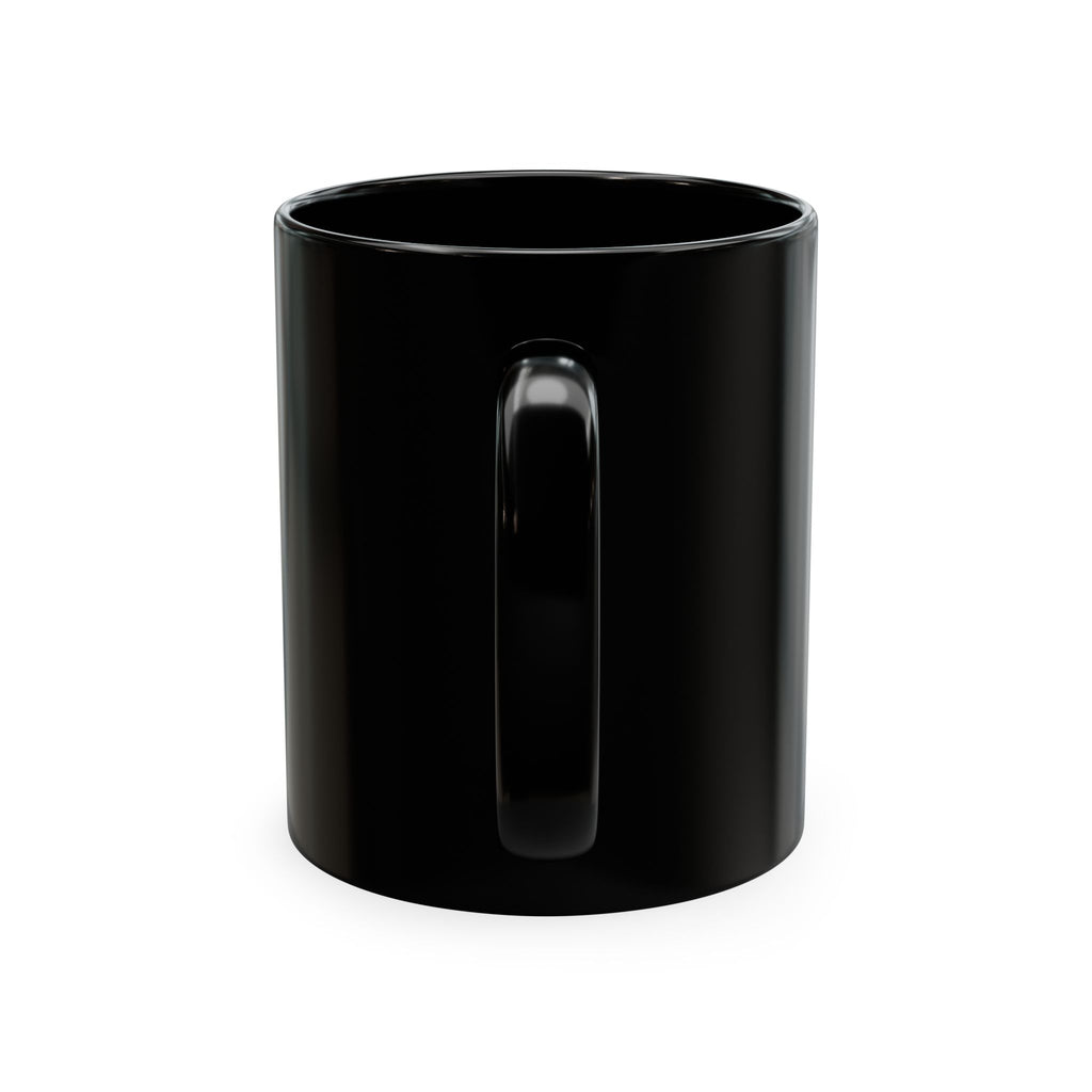 White ceramic mug featuring the "Fueled by Caffeine & Bad Plant Decisions" print, perfect for coffee or tea.